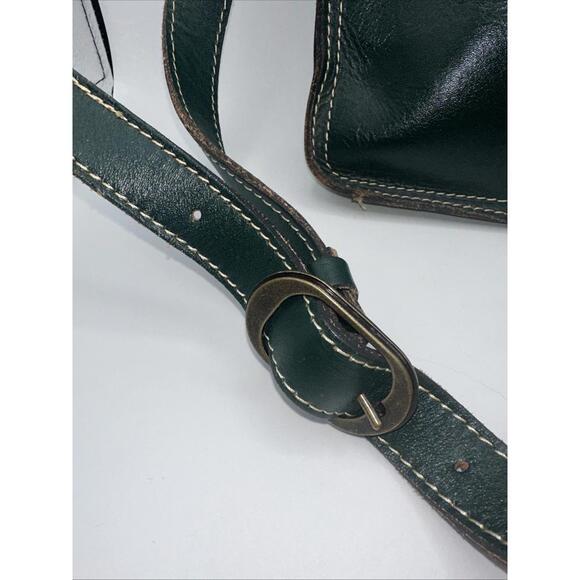 Patricia Nash Venezia Heritage Crossbody Purse Leather Bag Green 9.5" X 8.5" - Picture 3 of 9